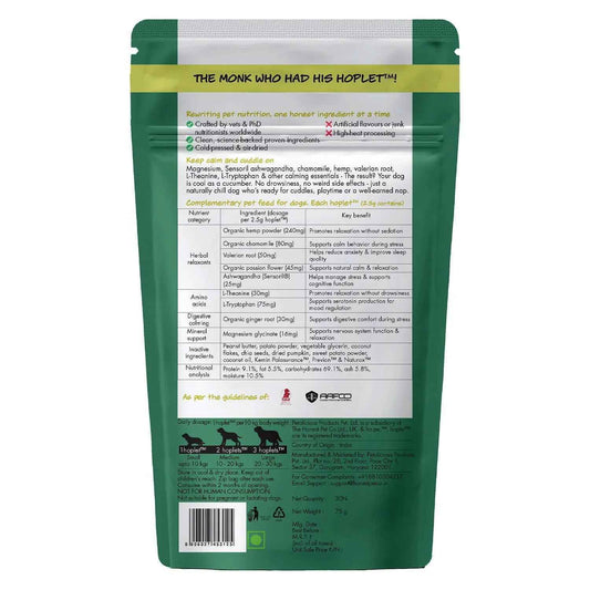 Calming Vegan Hoplet™ for Dogs | Anxiety Relief Chew (60 Hoplets)