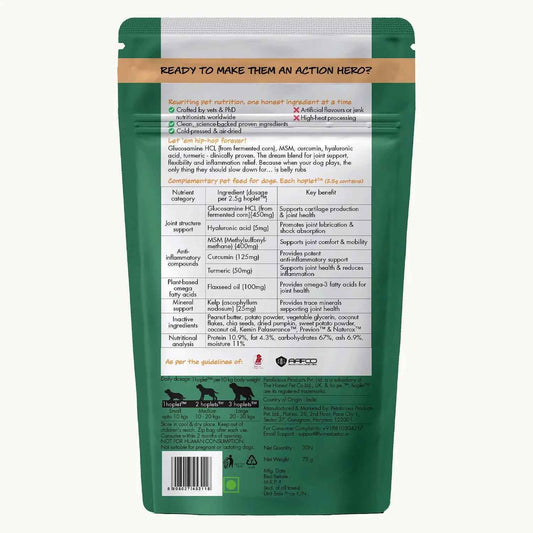 Hip + Joint Vegan Hoplet™ for Dogs | Mobility Chew (60 Hoplets)