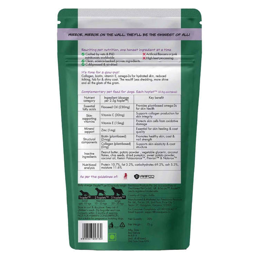 Skin + Coat Vegan Hoplet™ for Dogs | Shine & Itch Chew (60 Hoplets)