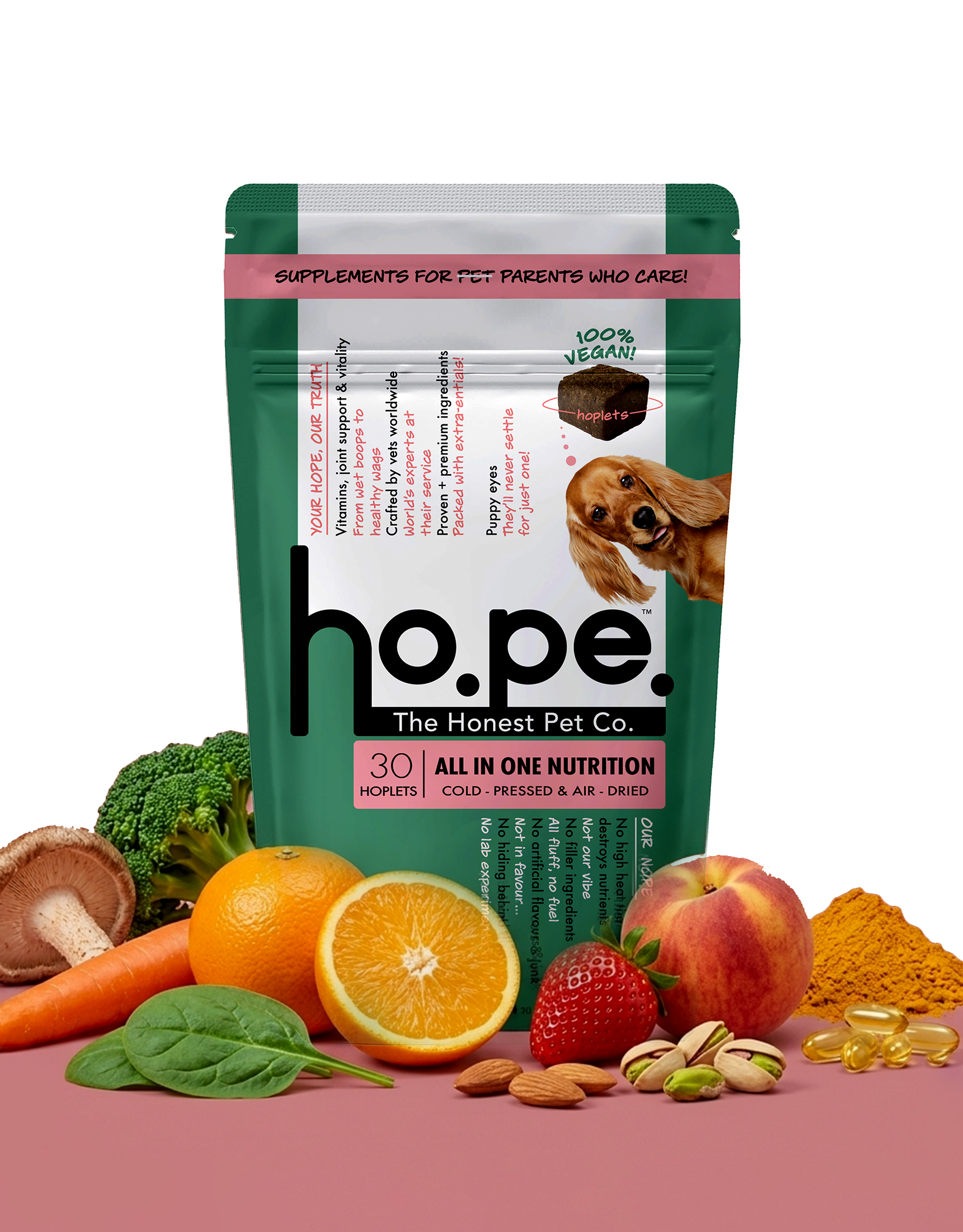 All-in-One Vegan Hoplet™  for Dogs | Daily Nutrition Chew 30 Hoplets