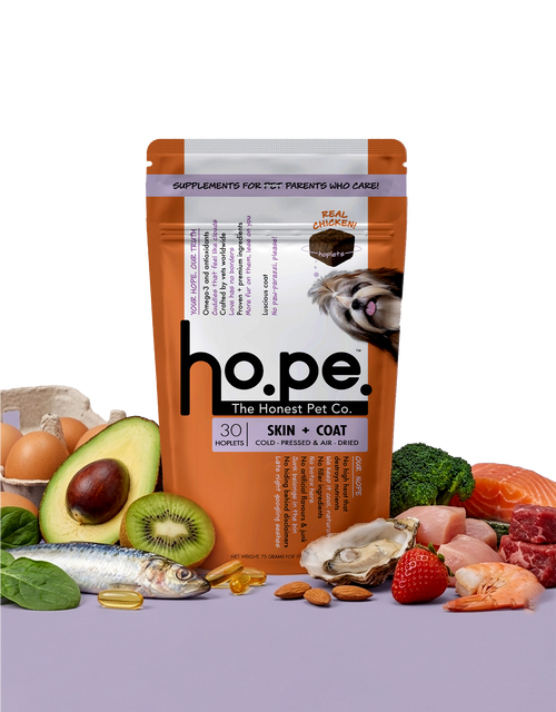 Skin + Coat Chicken Hoplet™ for Dogs | Shine & Itch Chew 30 Hoplets