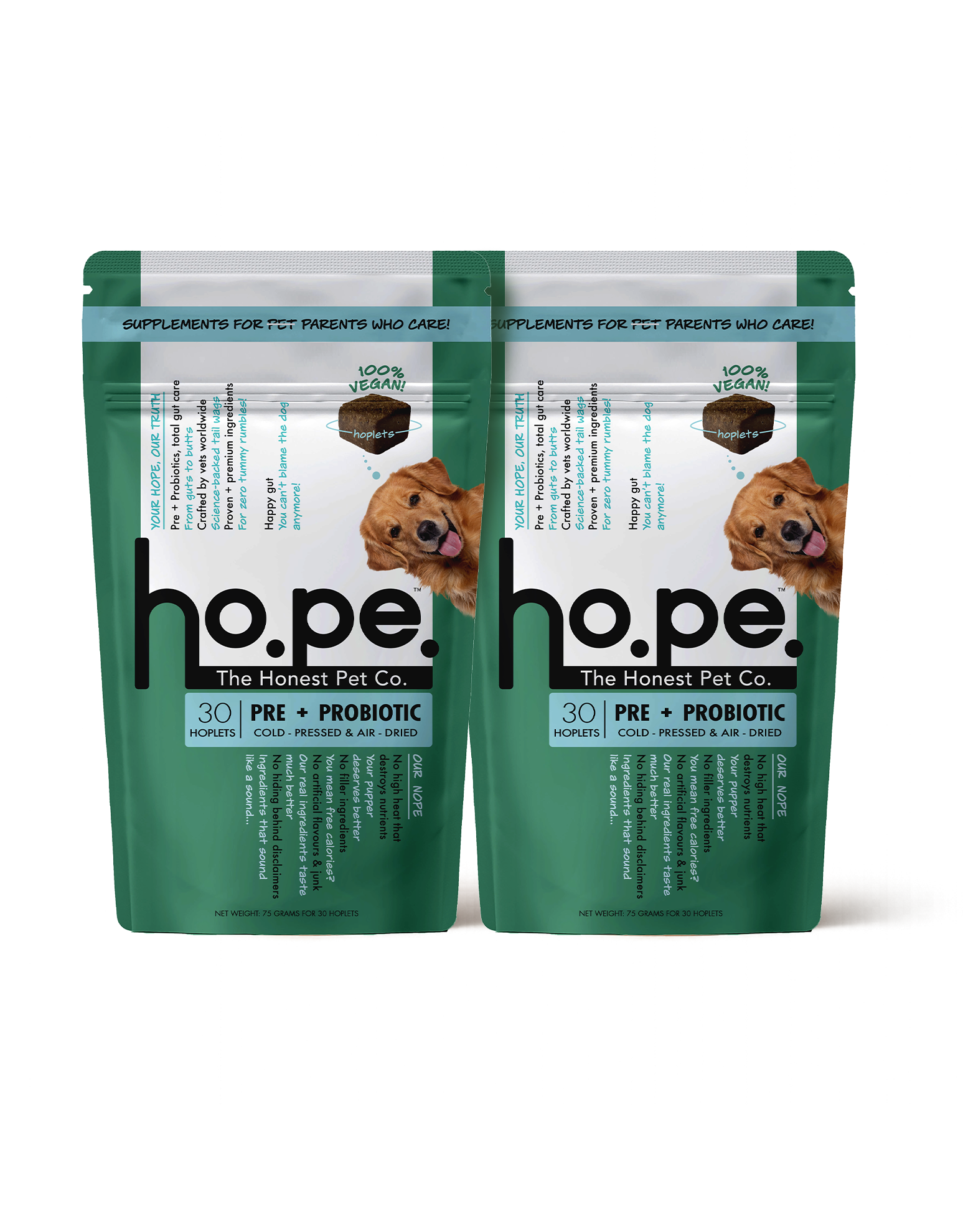 Pre+Probiotic Vegan Hoplet™ | Paw Licking & Scratching Relief | Gut Health 60 Hoplets