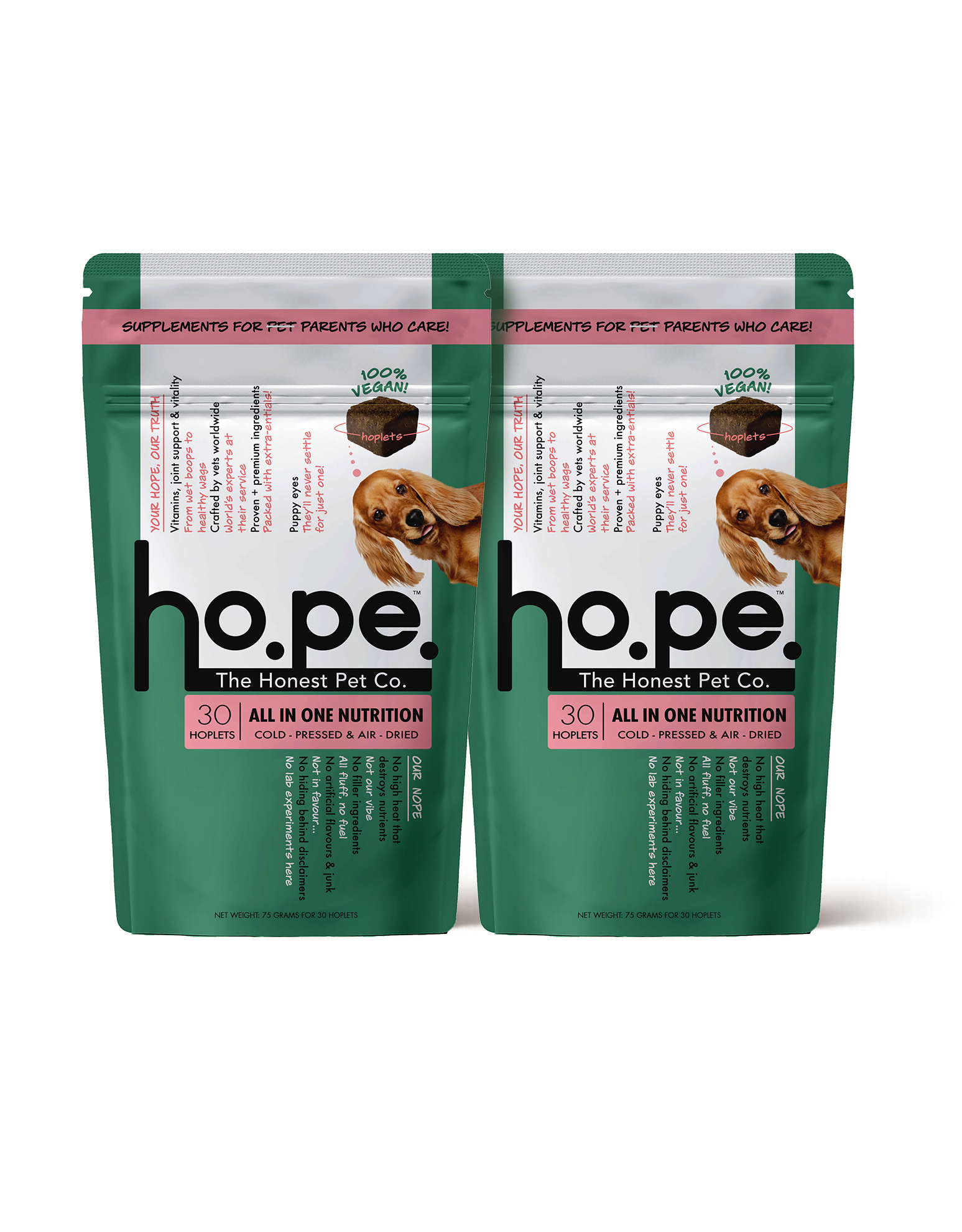 All-in-One Vegan Hoplet™  for Dogs | Daily Nutrition Chew 60 Hoplets
