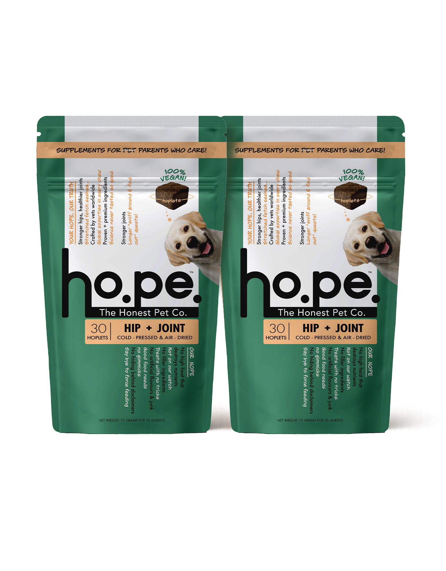 Hip + Joint Vegan Hoplet™ for Dogs | Mobility Chew 60 Hoplets