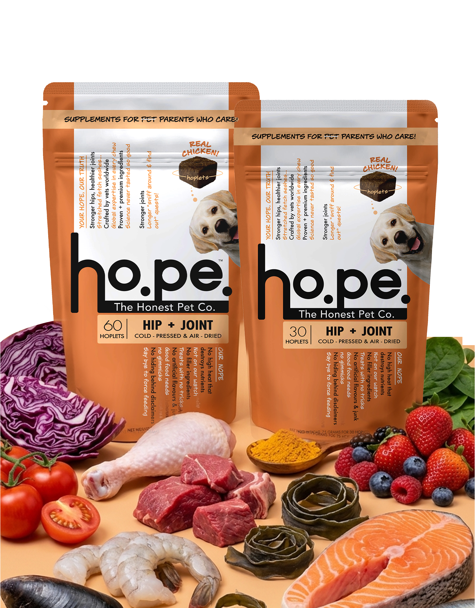 Hip + Joint Chicken Hoplet™ for Dogs | Mobility Chew 90 Hoplets