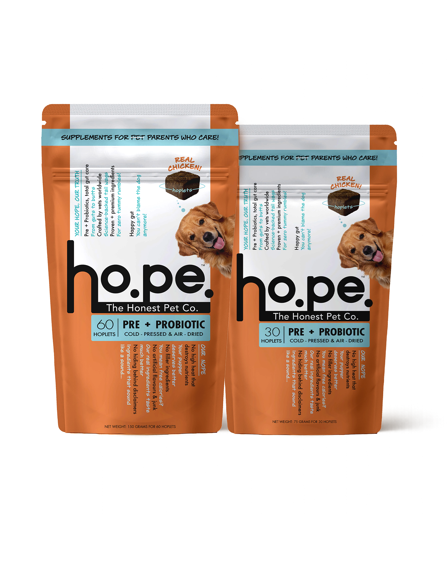 Pre+Probiotic Chicken Hoplet™ | Paw Licking & Scratching Relief | Gut Health 90 Hoplets