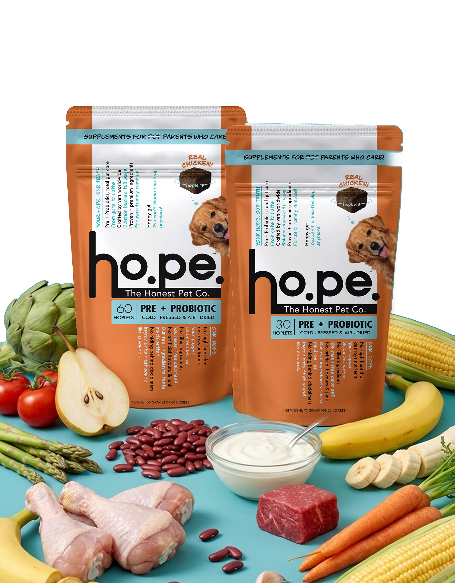 Pre+Probiotic Chicken Hoplet™ | Paw Licking & Scratching Relief | Gut Health 90 Hoplets