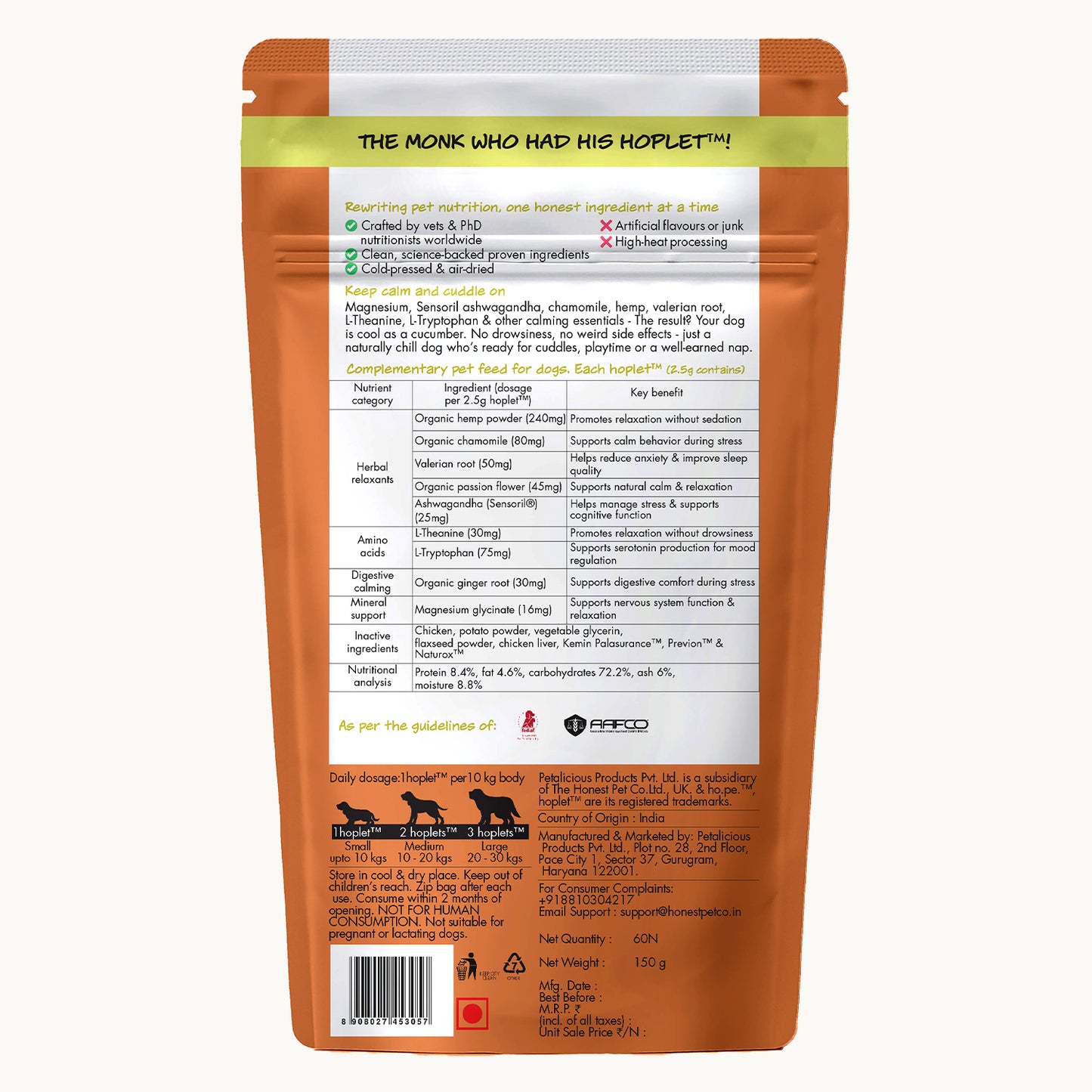 Calming Chicken Hoplet™ for Dogs | Anxiety Relief Chew