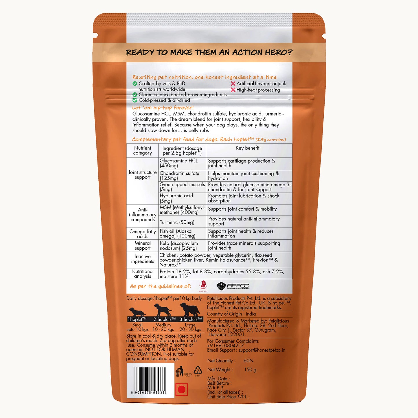 Hip + Joint Chicken Hoplet™ for Dogs | Mobility Chew