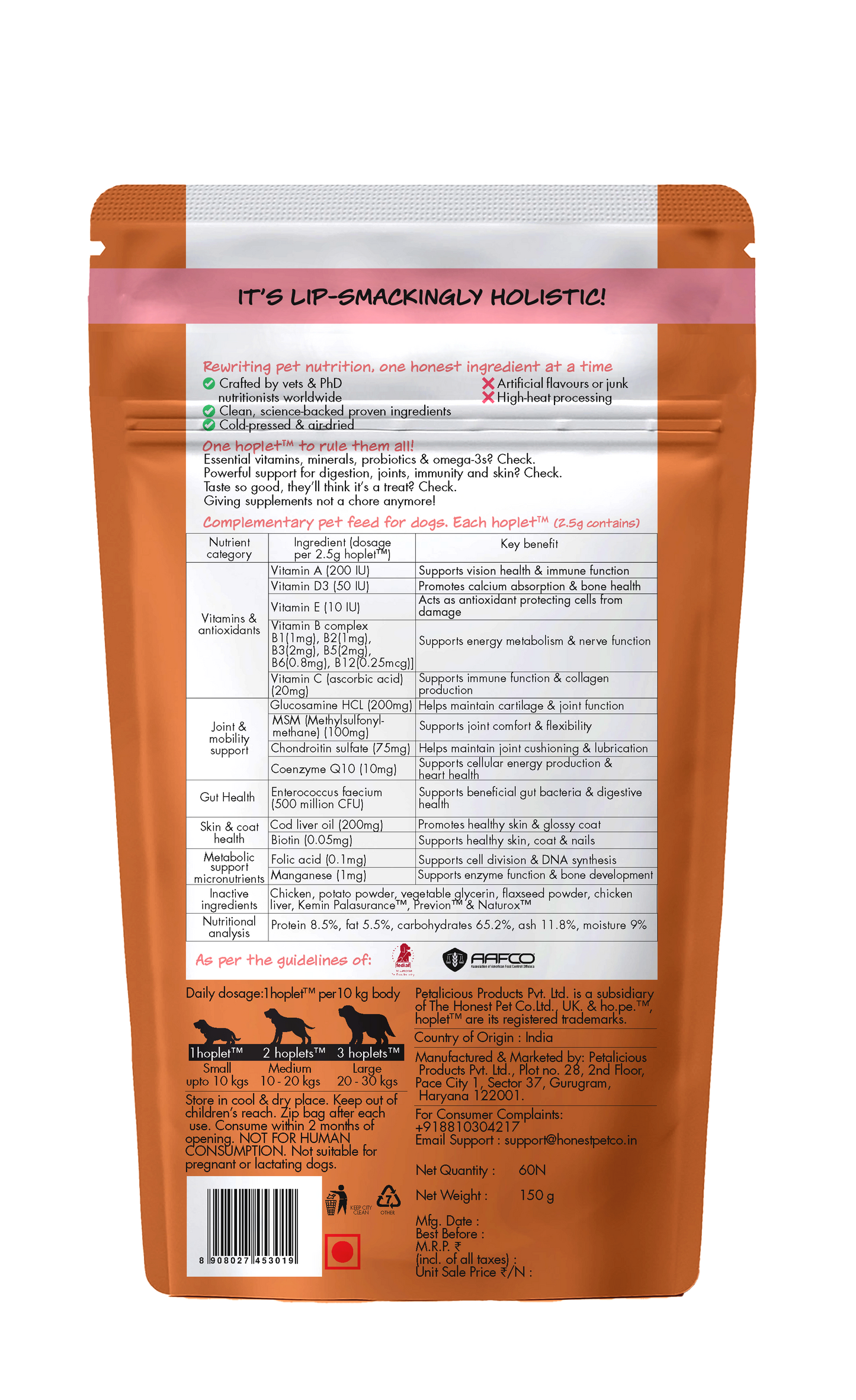 All-in-One Chicken Hoplet™ for Dogs | Daily Nutrition Chew