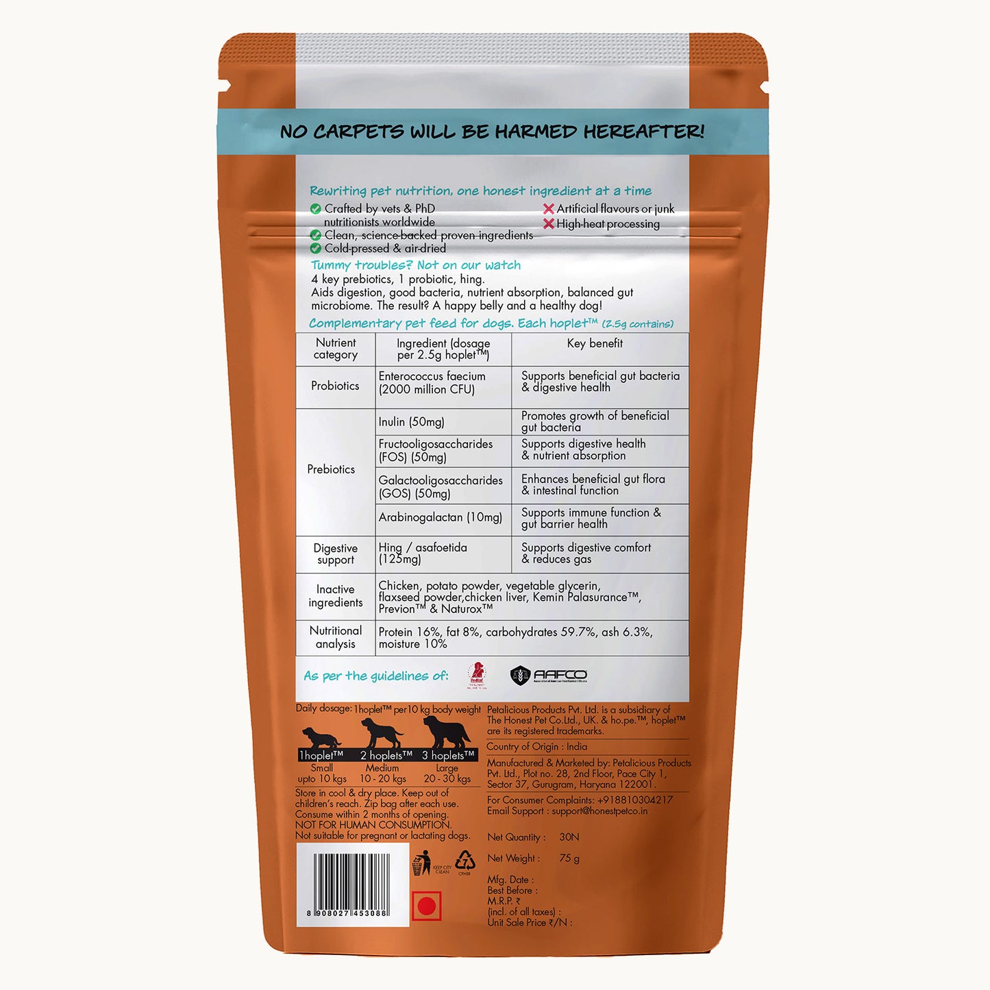 Pre + Probiotic Chicken Hoplet™ for Dogs | Gut Health Chew