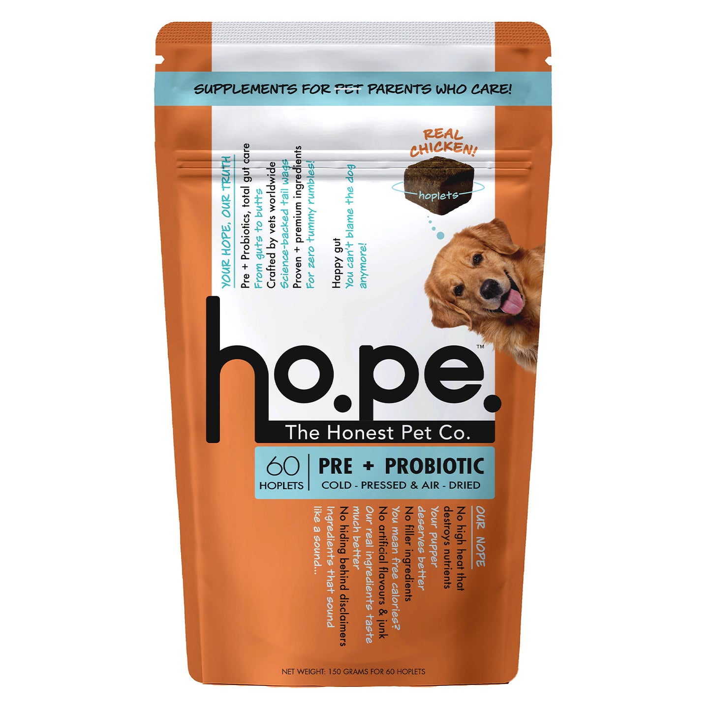 Pre + Probiotic Chicken Hoplet™ for Dogs | Gut Health Chew