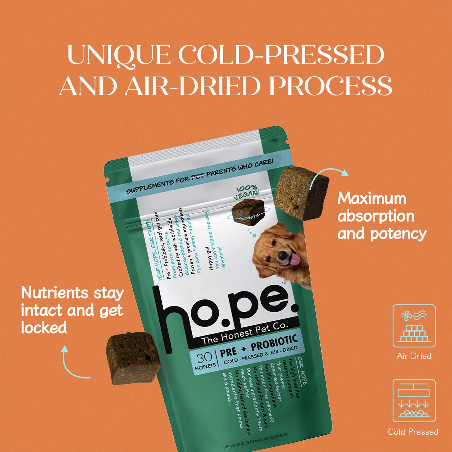 Pre + Probiotic Vegan Hoplet™ for Dogs | Gut Health Chew