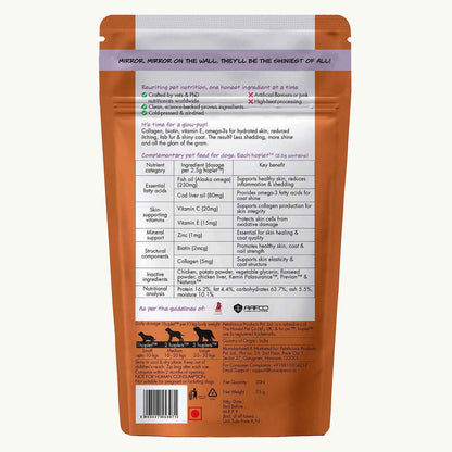 Skin + Coat Chicken Hoplet™ for Dogs | Shine & Itch Chew (90 Hoplets)