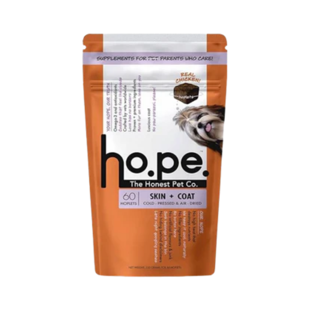 Skin + Coat Chicken Hoplet™ for Dogs | Shine & Itch Chew 60 Hoplets