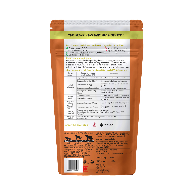 Skin + Coat Chicken Hoplet™ for Dogs | Shine & Itch Chew 60 Hoplets