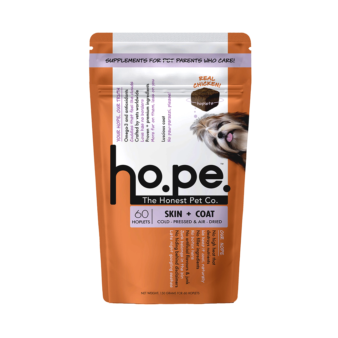 Skin + Coat Chicken Hoplet™ for Dogs | Shine & Itch Chew 60 Hoplets