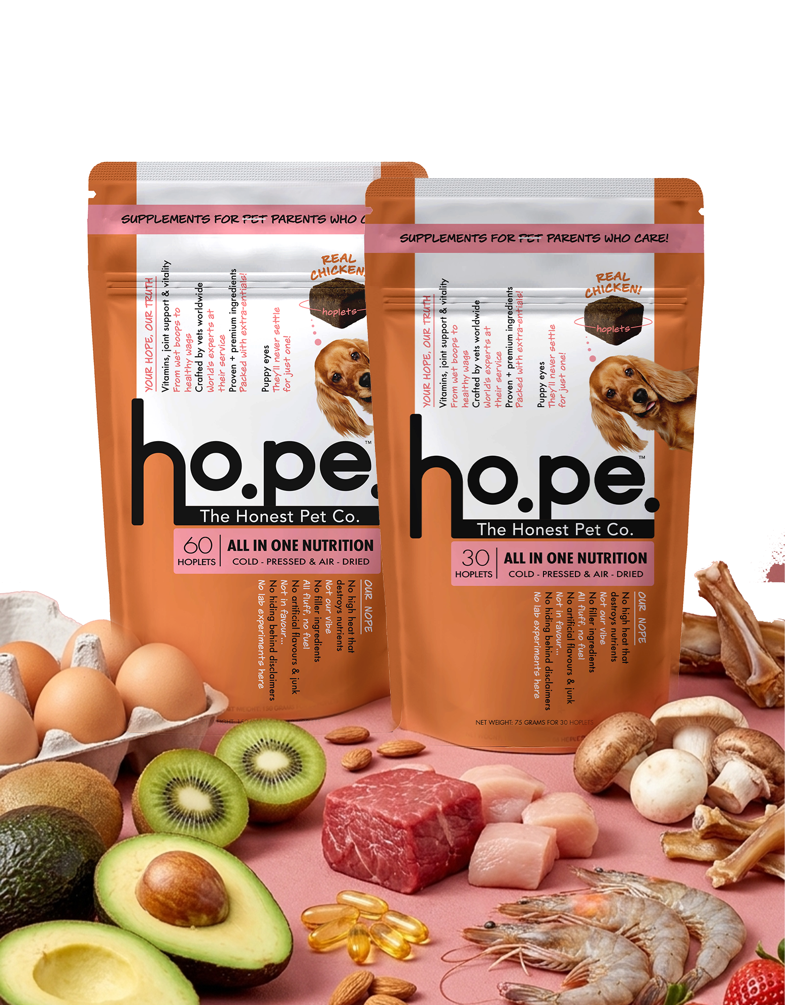 All-in-One Chicken Hoplet™ for Dogs | Daily Nutrition Chew 90 Hoplets