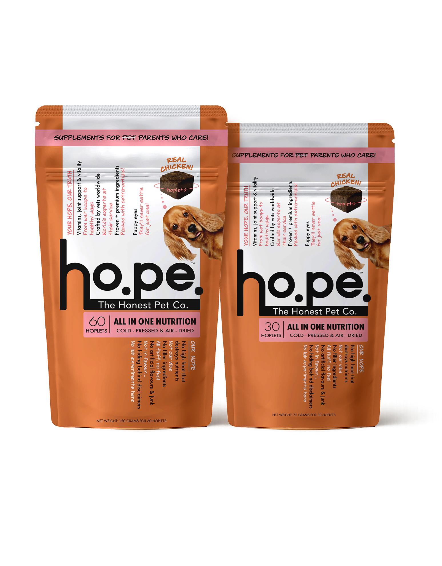All-in-One Chicken Hoplet™ for Dogs | Daily Nutrition Chew 90 Hoplets