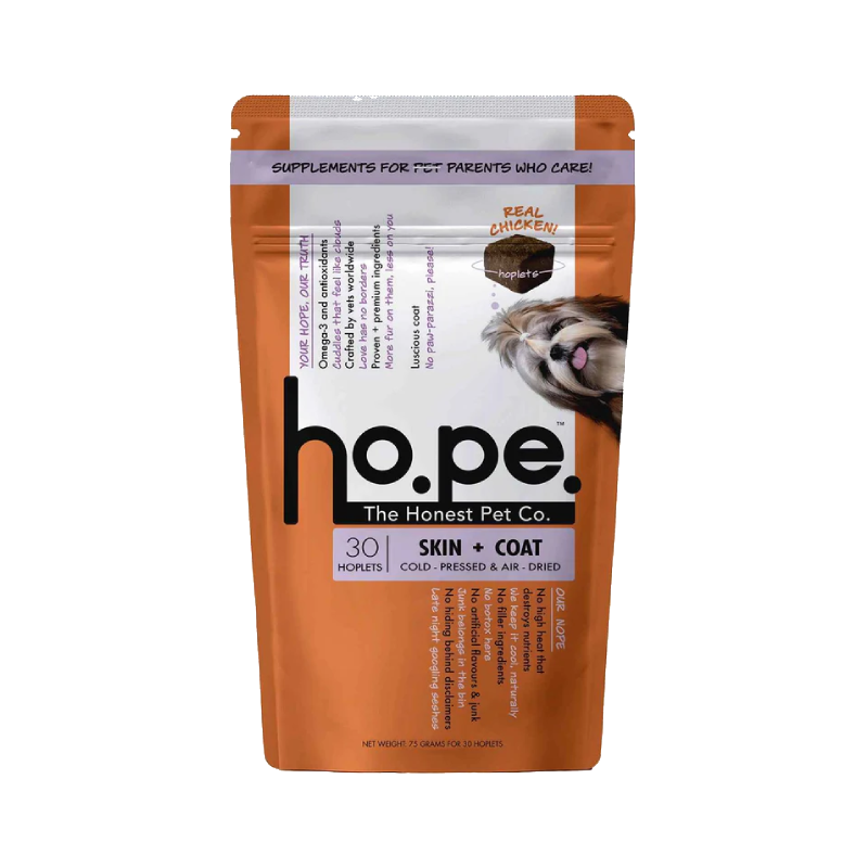 Skin + Coat Chicken Hoplet™ for Dogs | Shine & Itch Chew 30 Hoplets