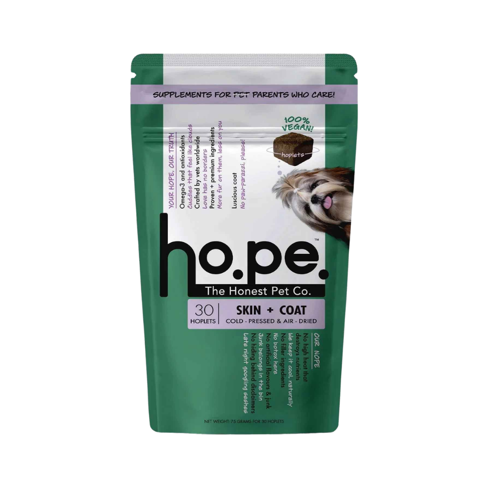 Skin + Coat Vegan Hoplet™ for Dogs | Shine & Itch Chew 30 Hoplets